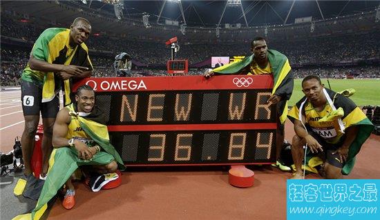博尔特率领牙买加军团勇夺4x100米接力世界纪录 续写传奇