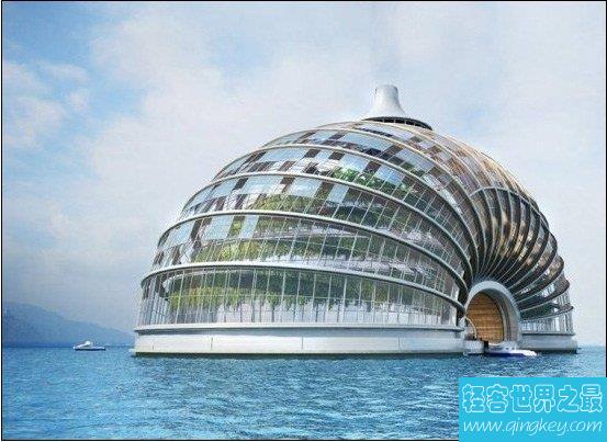 世界上最未来最科幻的建筑，方舟永久漂浮在水面上