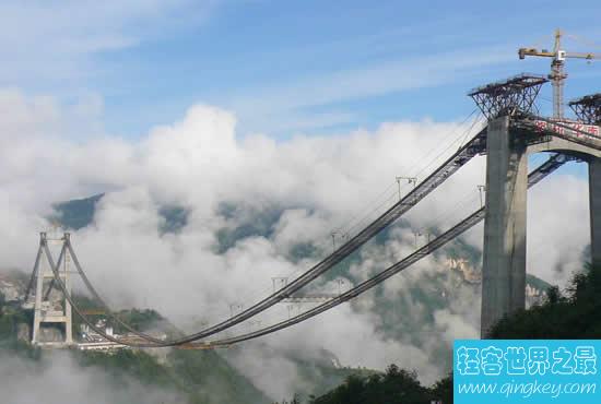 世界第一高桥，四渡河特大桥最高达560米(行在云尖)