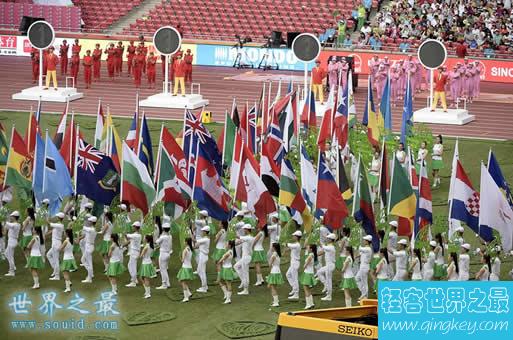 参赛人数做多的田径世锦赛，北京世锦赛