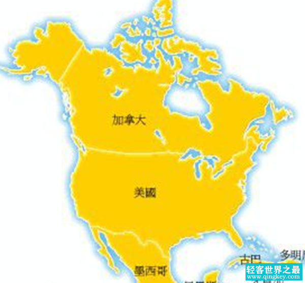 北美海岸线最长的十个国家：美国海岸线排名第三