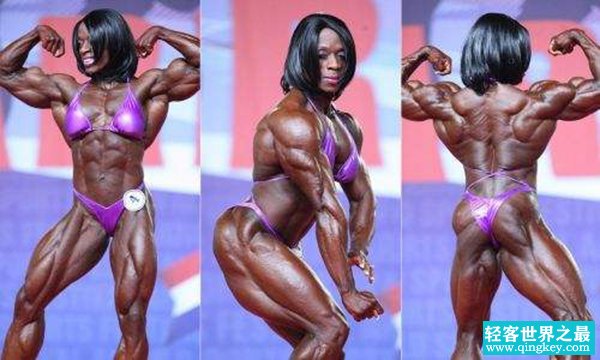 世界上五大肌肉女 第二身材长相不符被称萝莉脸肌肉女