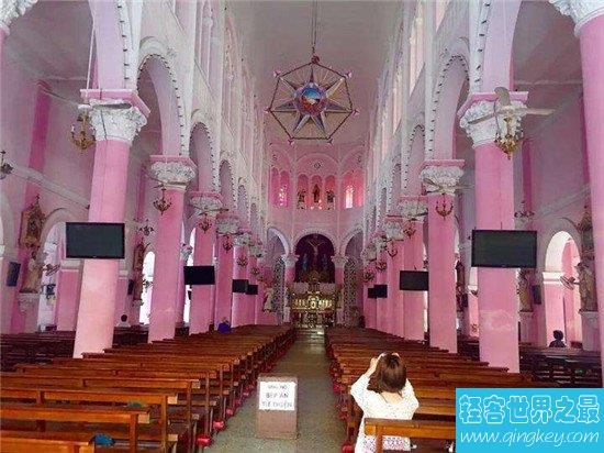 世界上最浪漫的教堂,粉红色教堂,满满的少女感