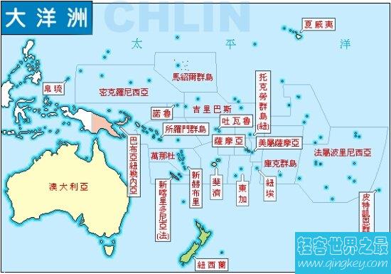 七大洲面积最小的是大洋洲，虽然是七大中最小的但是顶一个中国