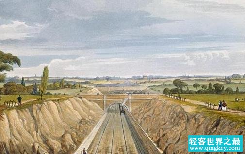 世界上第一条铁路，全程21公里，距今约200年历史（达林顿）